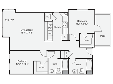 B3 Floor Plan at Viewpoint, Berkeley, 94710